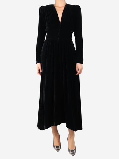 Black velvet midi dress - size UK 8 Dresses Isabel Marant 