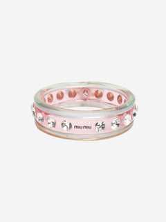 Pink bow detail plastic bangle Bracelets Miu Miu 