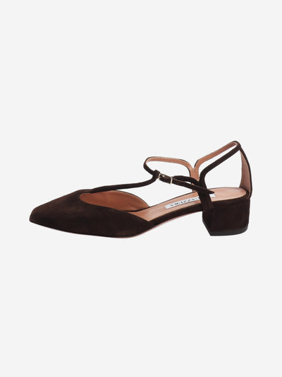 Chocolate brown Sorbonne suede pumps - size EU 36.5 Heels Aquazzura 