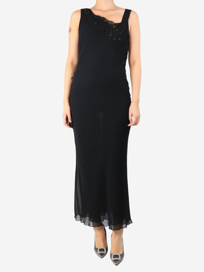 Black beaded midi dress - size UK 12 Dresses Jil Sander 