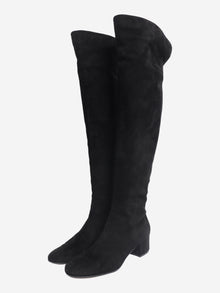 Black suede over-the-knee boots - size EU 39 Boots Gianvito Rossi 