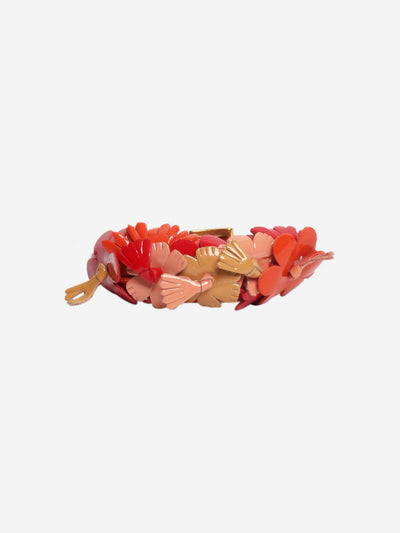 Red patent leather flower bracelet Accessories Prada 