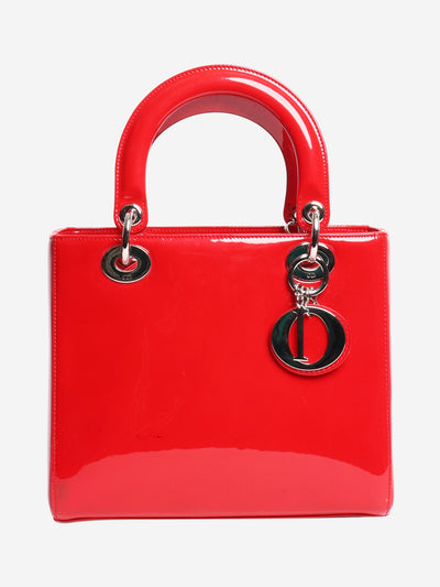 Red patent leather lady dior bag Bags Christian Dior 