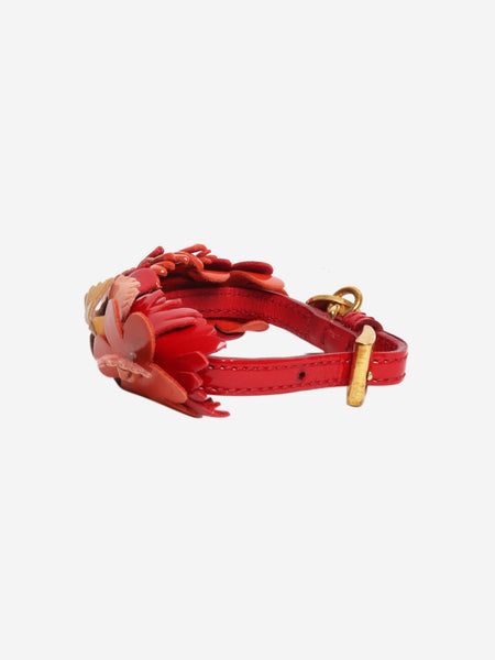 Red patent leather flower bracelet alternate image