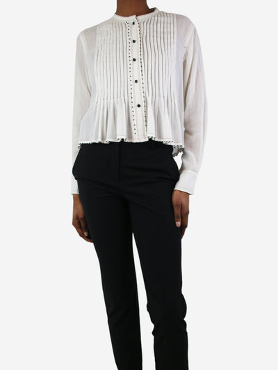 Cream pleated cotton shirt - size UK 6 Tops Isabel Marant 