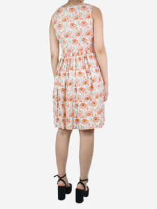 Prada Multicoloured sleeveless floral printed dress - size UK 8