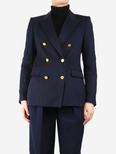 Navy blue cashmere double-breasted jacket - size UK 10 Coats & Jackets Tagliatore 