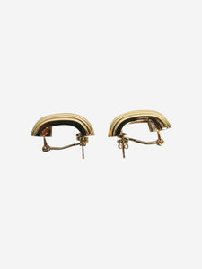 Anine Bing Gold chunky ribbed 14k gold-plated earrings