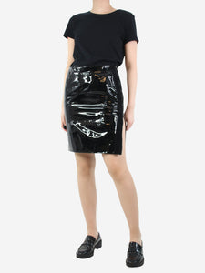 Tom Ford Black patent leather skirt - size UK 8