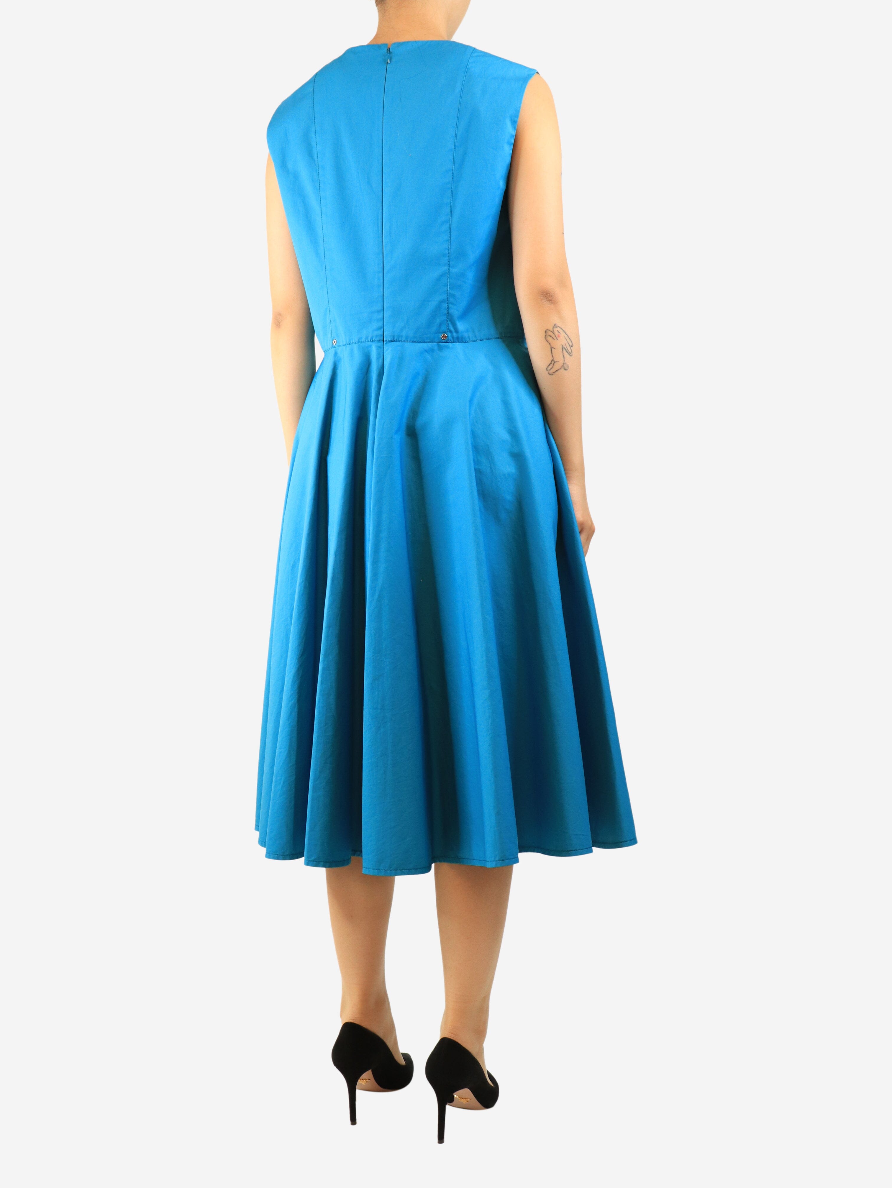 Blue swing cotton dress - size UK 14 Dresses Hermes 