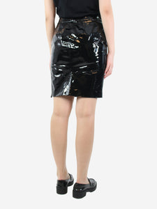 Tom Ford Black patent leather skirt - size UK 8