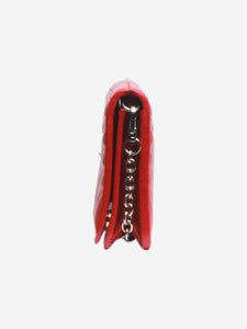 Prada Red leather wallet on chain