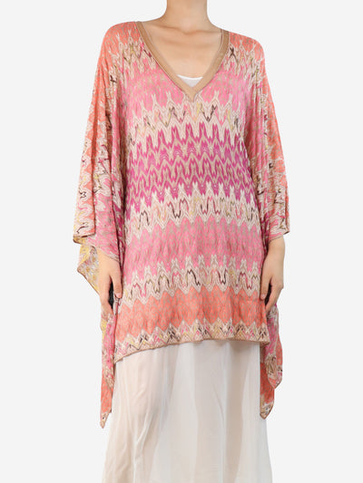 Pink and purple woven kaftan - size UK 8 Dresses Missoni 