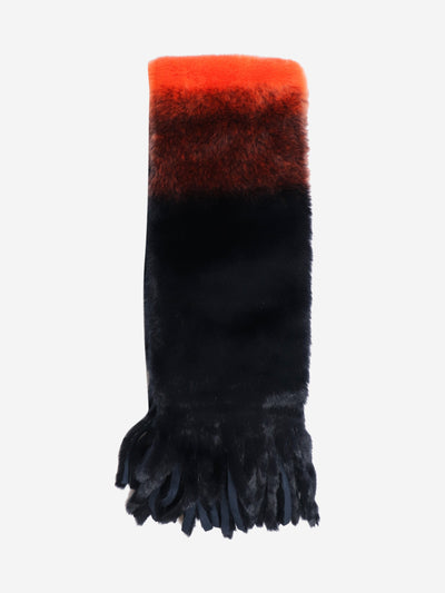 Black and pink fur scarf Scarves Charlotte Simone 
