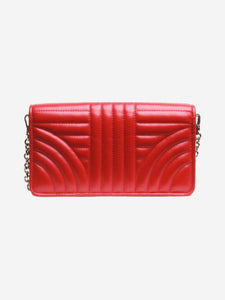 Prada Red leather wallet on chain