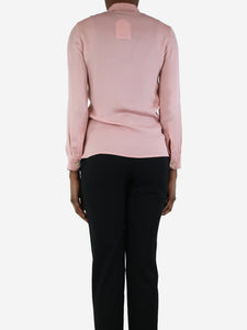 Gucci Pink silk ruffled shirt - size UK 6