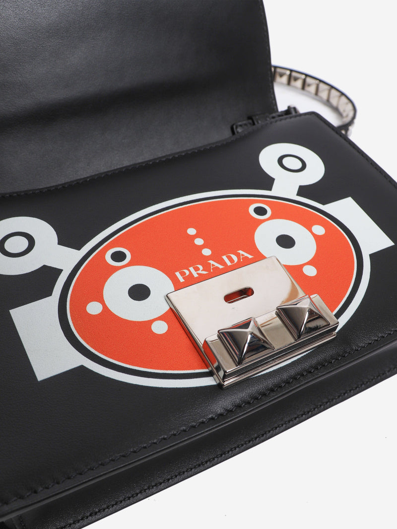 Black and orange small Elektra robot shoulder bag Cross-body Bags Prada 