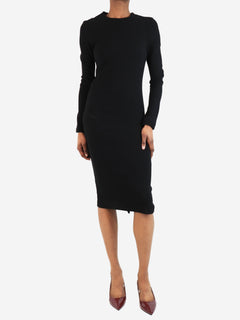 Merchant Archive Black crepe midi dress - size UK 8 Dresses Merchant Archive 
