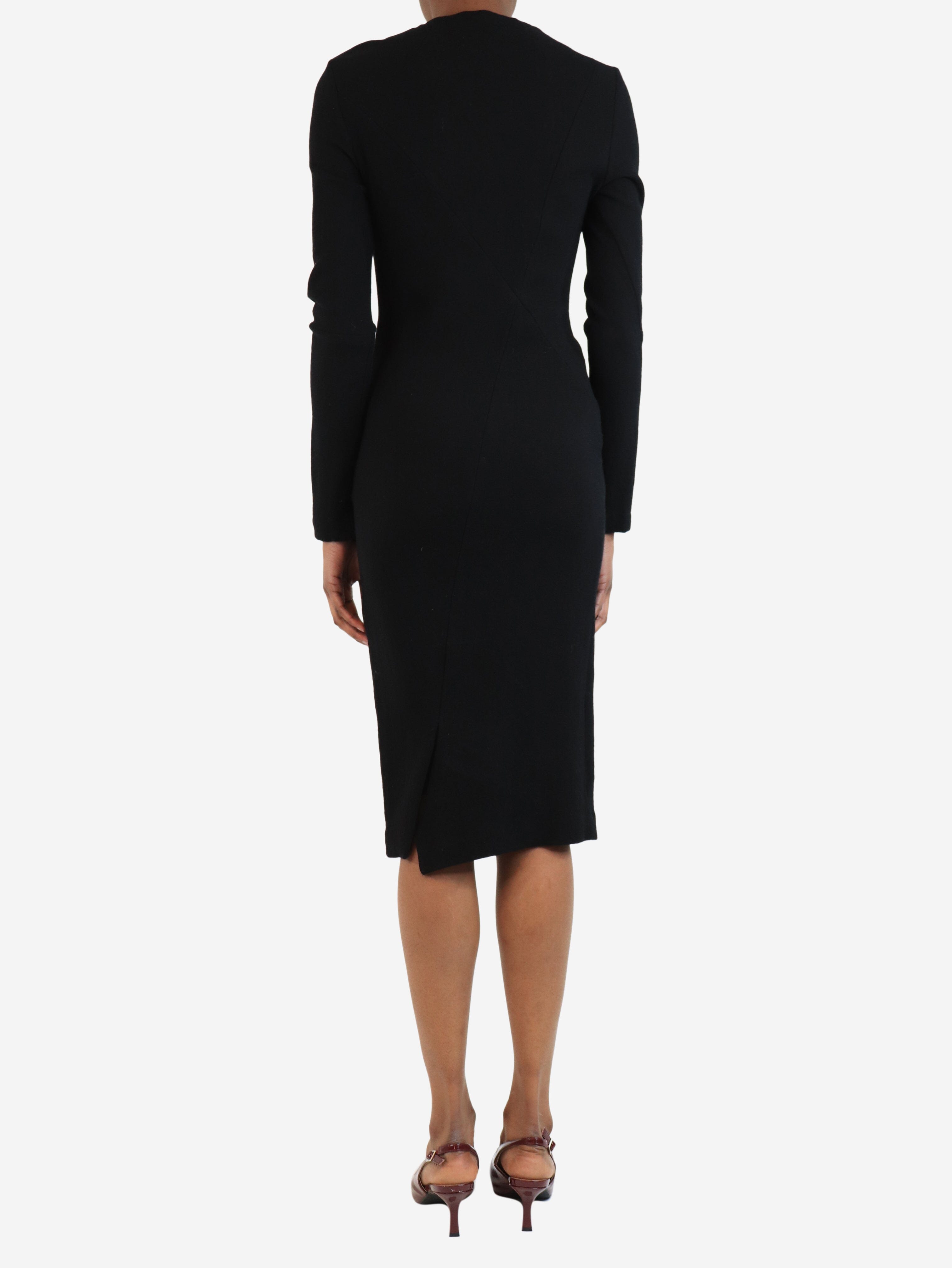 Merchant Archive Black crepe midi dress - size UK 8 Dresses Merchant Archive 