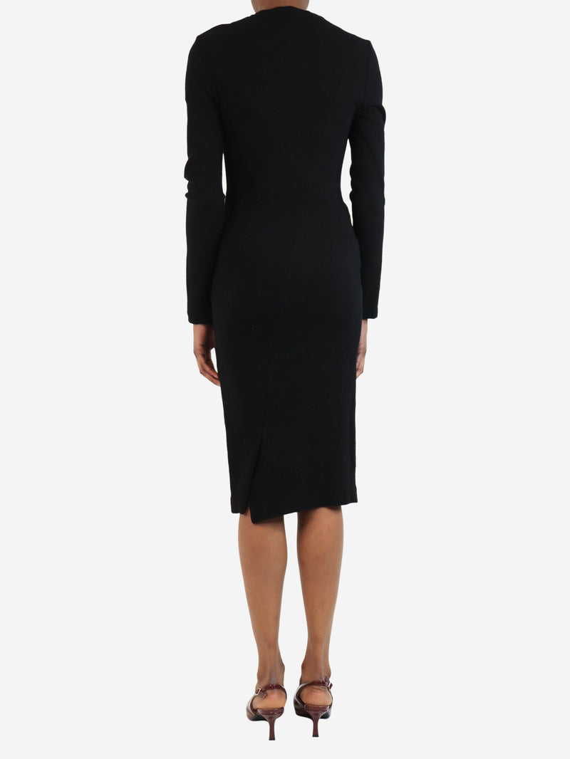 Merchant Archive Black crepe midi dress - size UK 8 Dresses Merchant Archive 