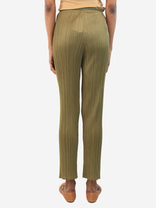 Pleats Please Green pleated trousers - size XS