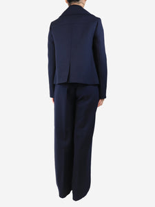 Valentino Navy blue double-breasted wool jacket - size UK 12