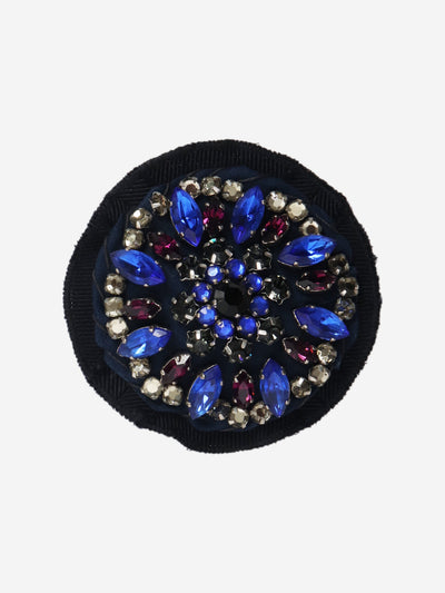 Navy diamante embellished brooch Accessories Prada 