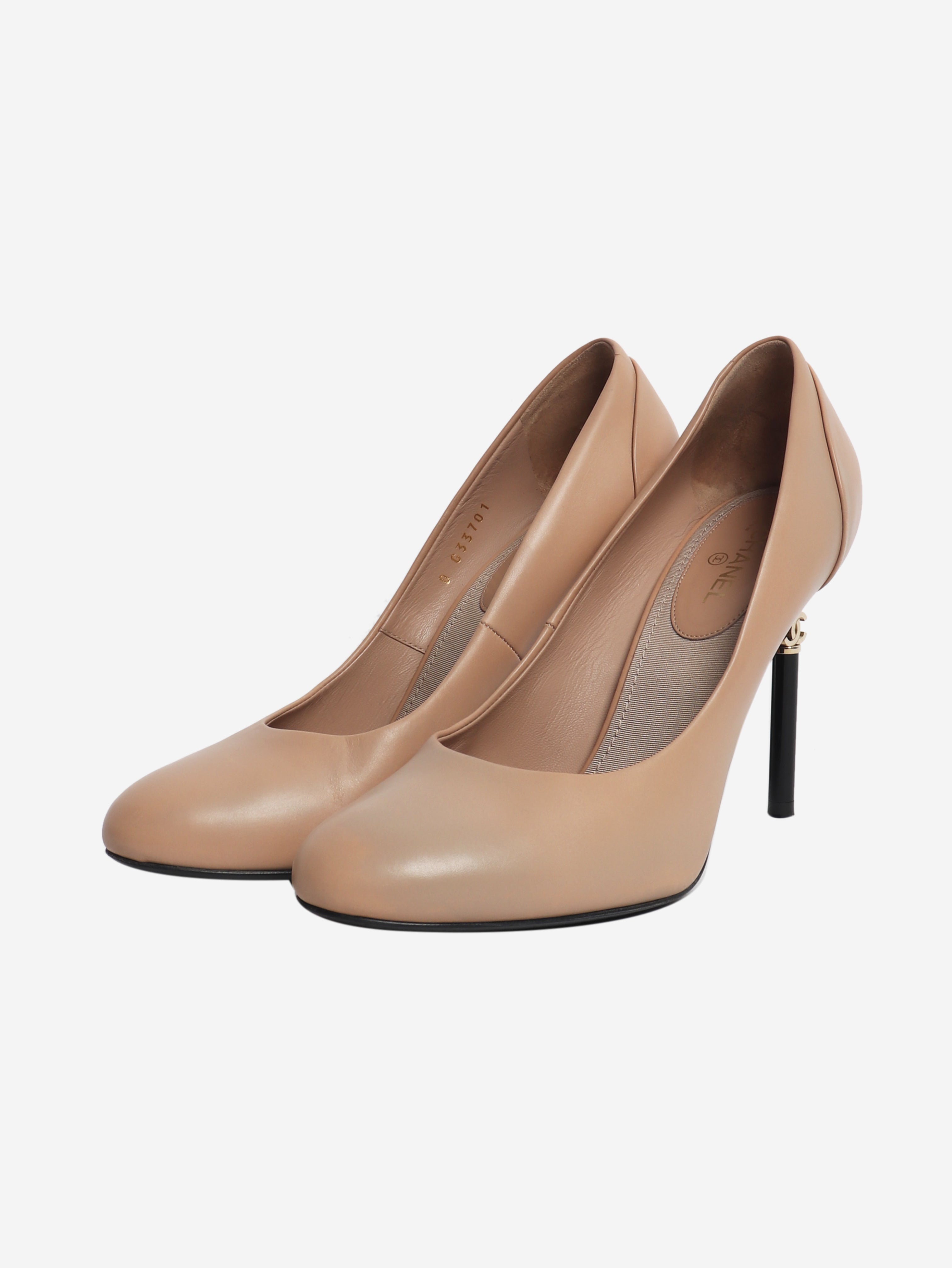 Blush leather pumps - size EU 39.5