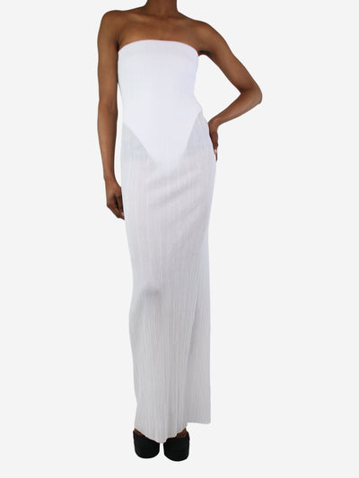 White pleated maxi dress - size UK 8 Skirts Natalie Rolt 
