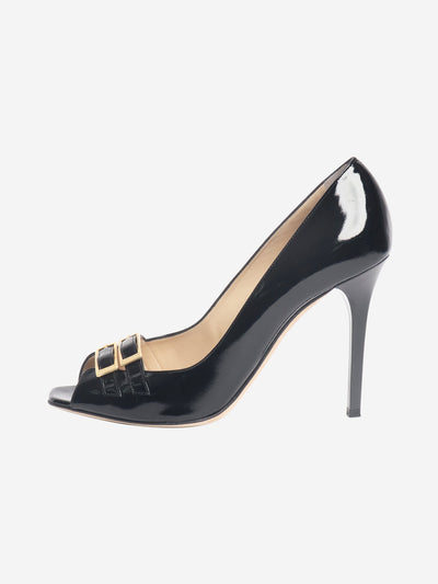 Black patent open toe heels - size EU 39 (UK 6) Heels Jimmy Choo 