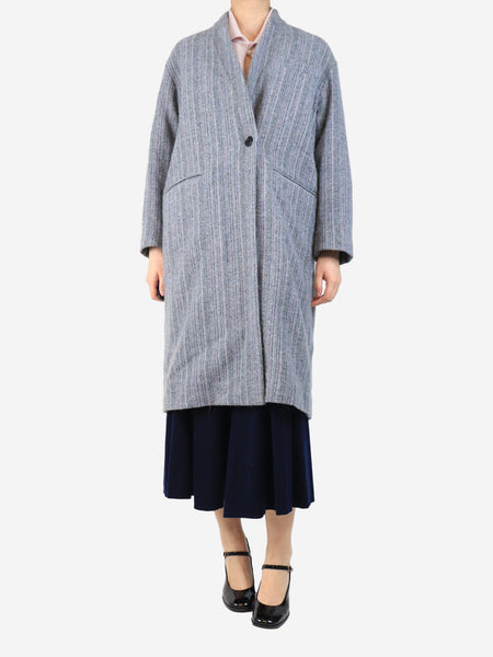 Grey Henlo wool coat - size UK 8 product image