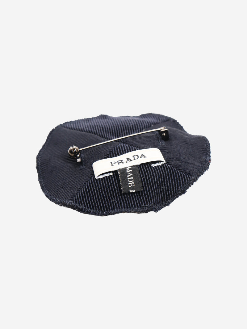 Navy diamante embellished brooch Accessories Prada 