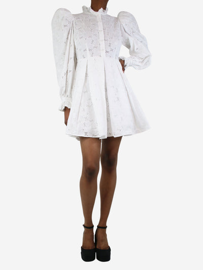 White high-neck broderie anglaise dress - size XS Dresses custommade 