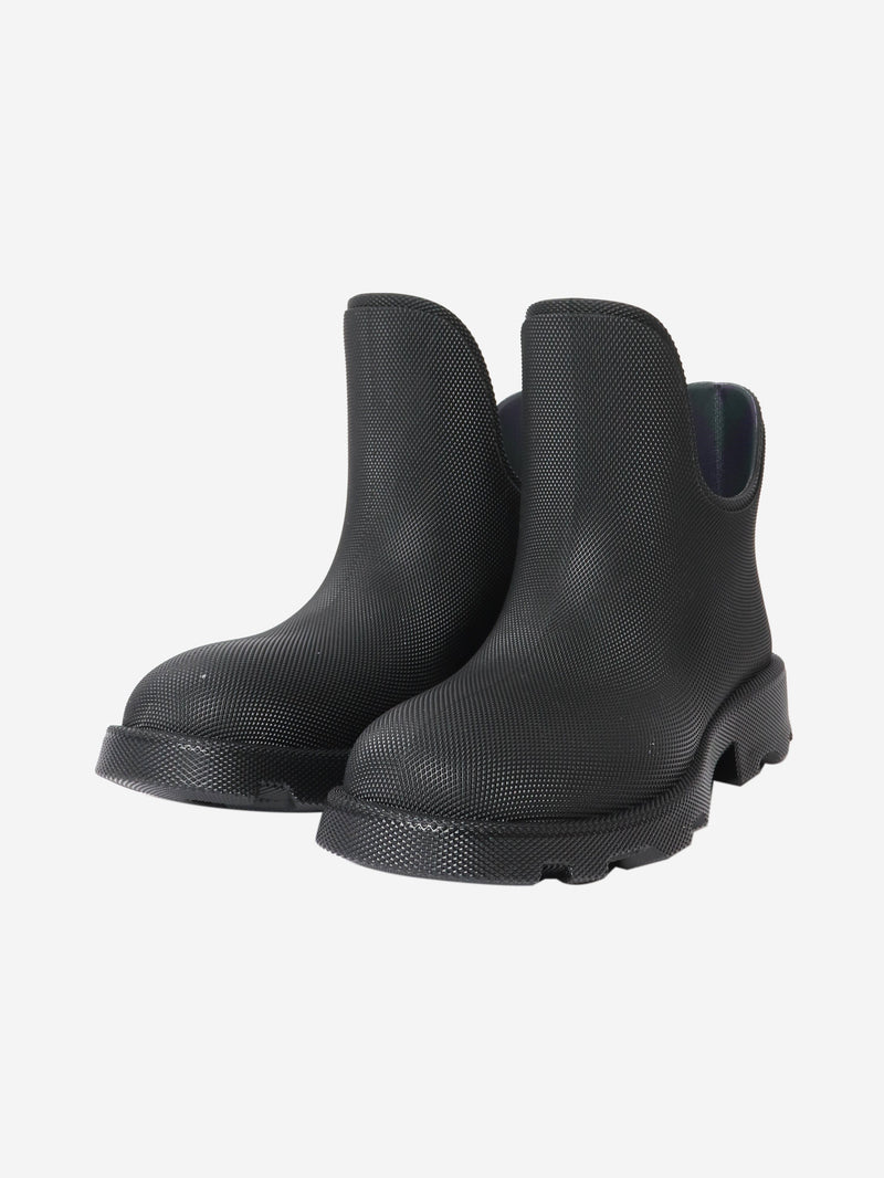 Black rubber ankle boots - size EU 42 (UK 9) Boots Burberry 