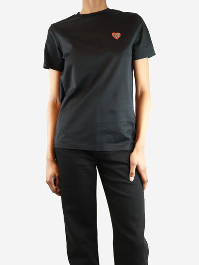 Black embroidered patch t-shirt - size UK 6 Tops Sandro 