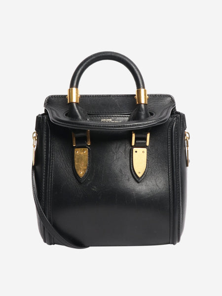 Black leather crossbody bag product image