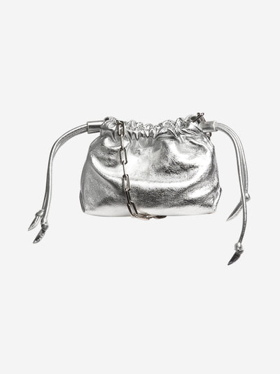 Silver metallic pouch clutch bag Clutch bags Amina Rubinacci 