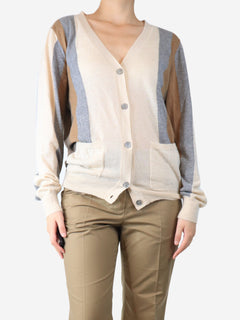 Neutral colourblock cardigan - size UK 10 Knitwear Marni 
