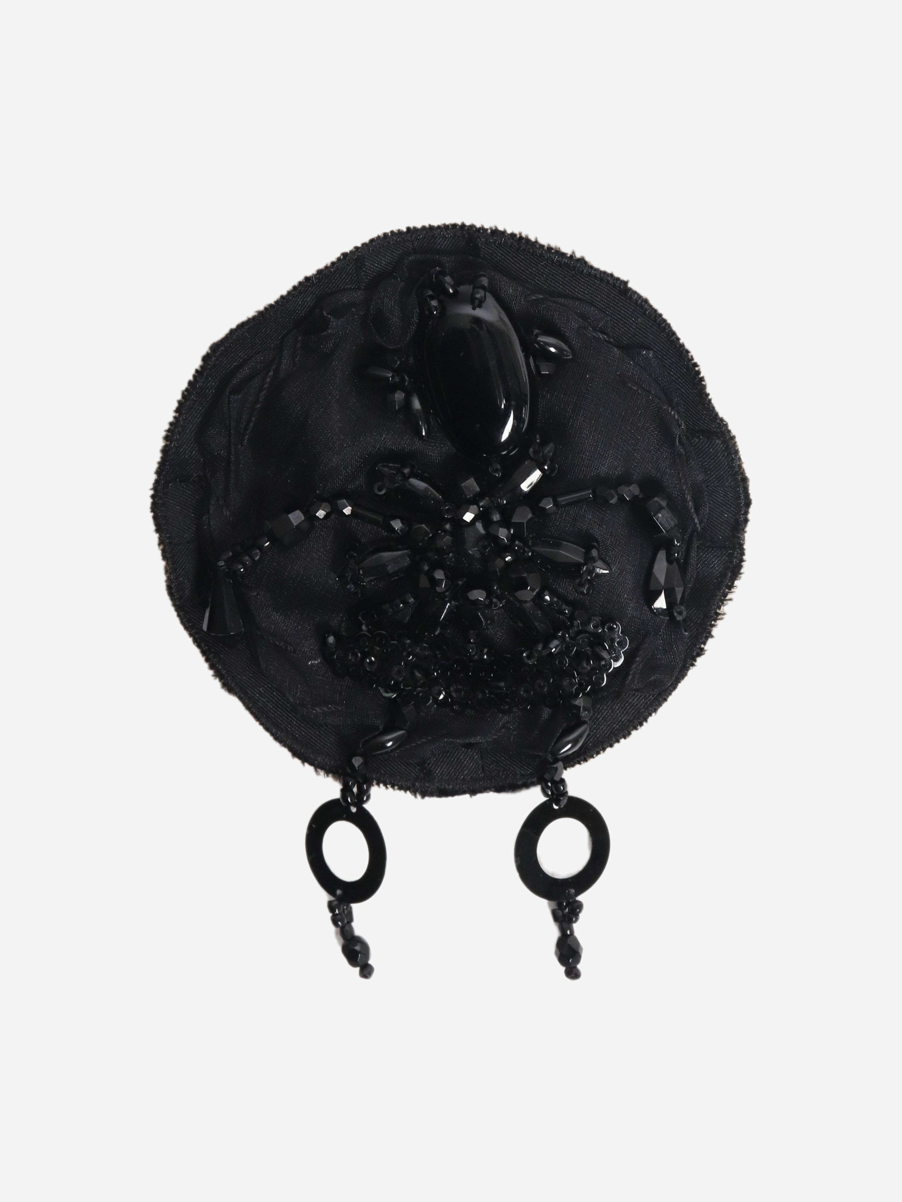 Black beaded brooch Accessories Prada 