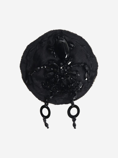 Black beaded brooch Accessories Prada 