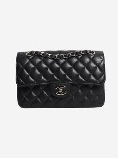 Black 2014 small caviar-quilted Classic Double Flap bag