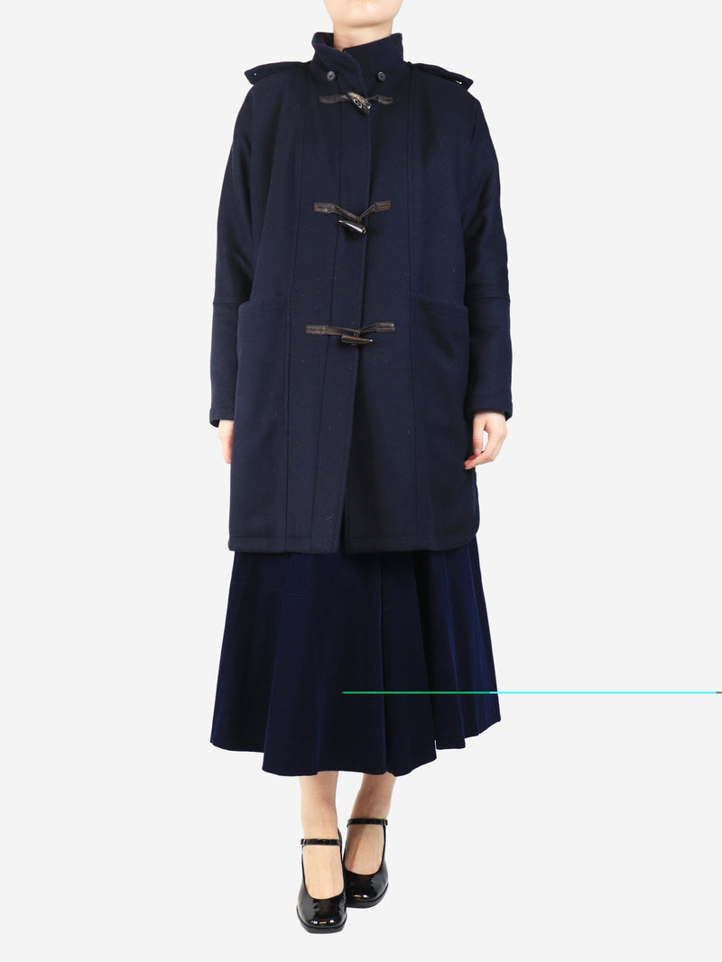 Navy hooded duffle coat - size UK 12 Coats & Jackets Bamford 