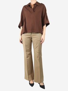 The Row Neutral wide-leg trousers - size UK 10