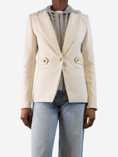 Cream layered cream blazer - size UK 4 Coats & Jackets Veronica Beard 