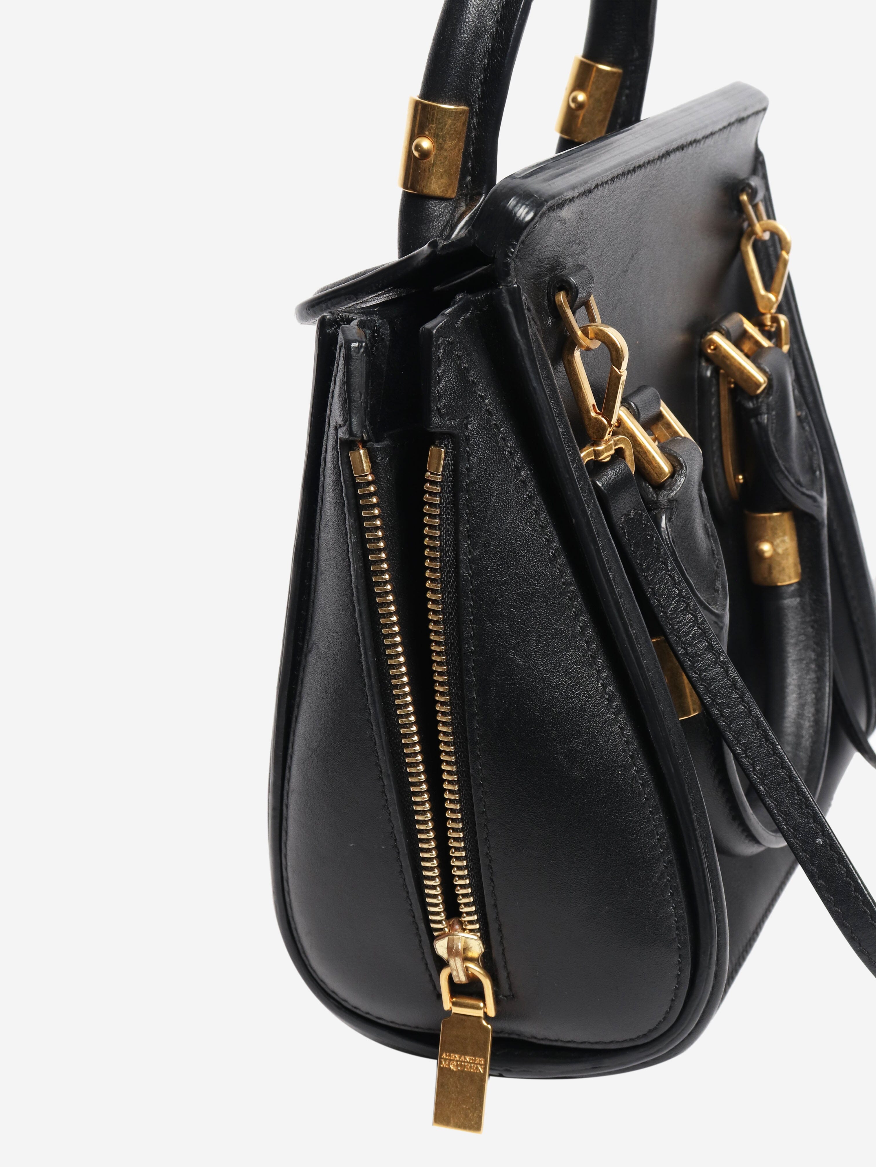 Black leather crossbody bag Cross-body bags Alexander McQueen 