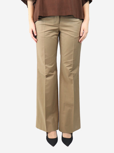Neutral wide-leg trousers - size UK 10 Trousers The Row 