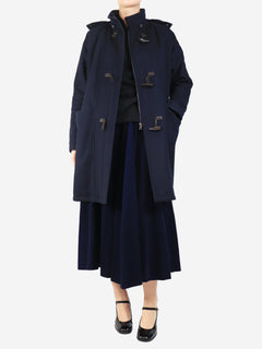 Navy hooded duffle coat - size UK 12 Coats & Jackets Bamford 