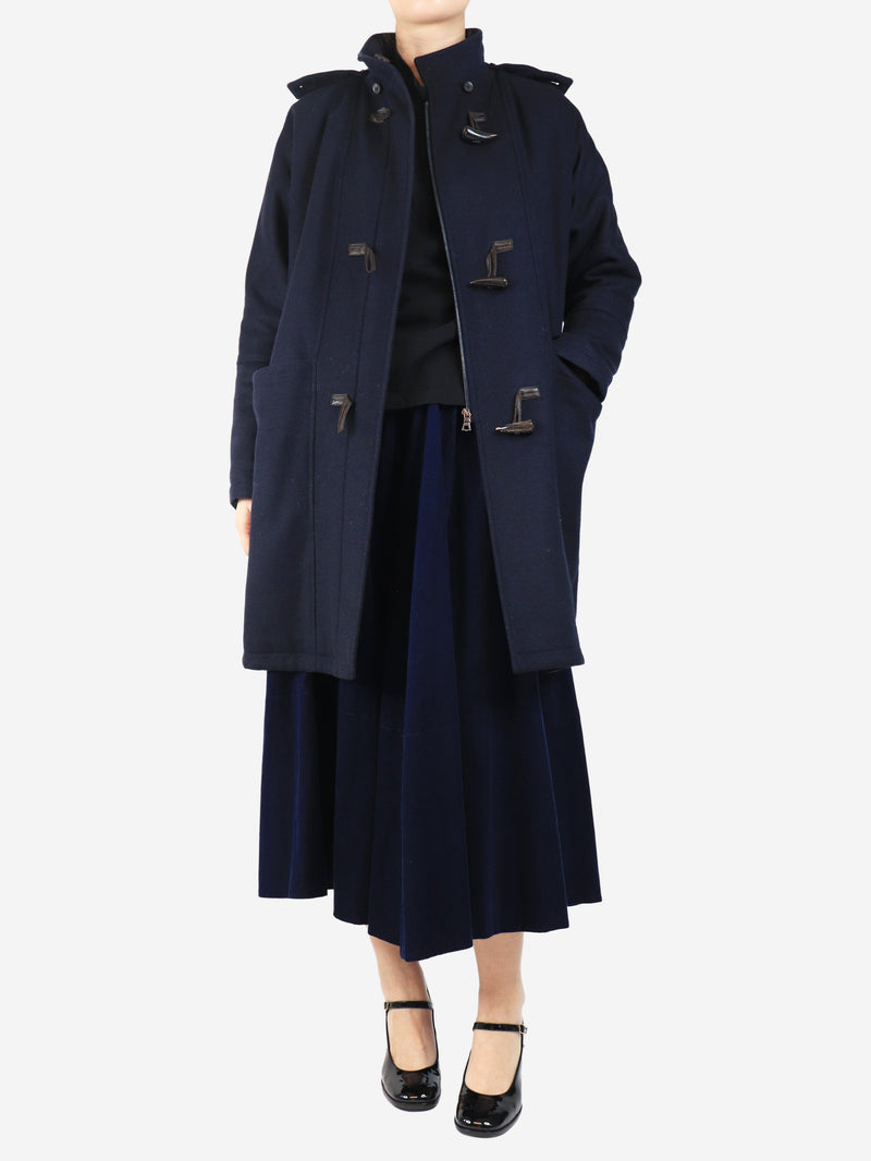 Navy hooded duffle coat - size UK 12 Coats & Jackets Bamford 