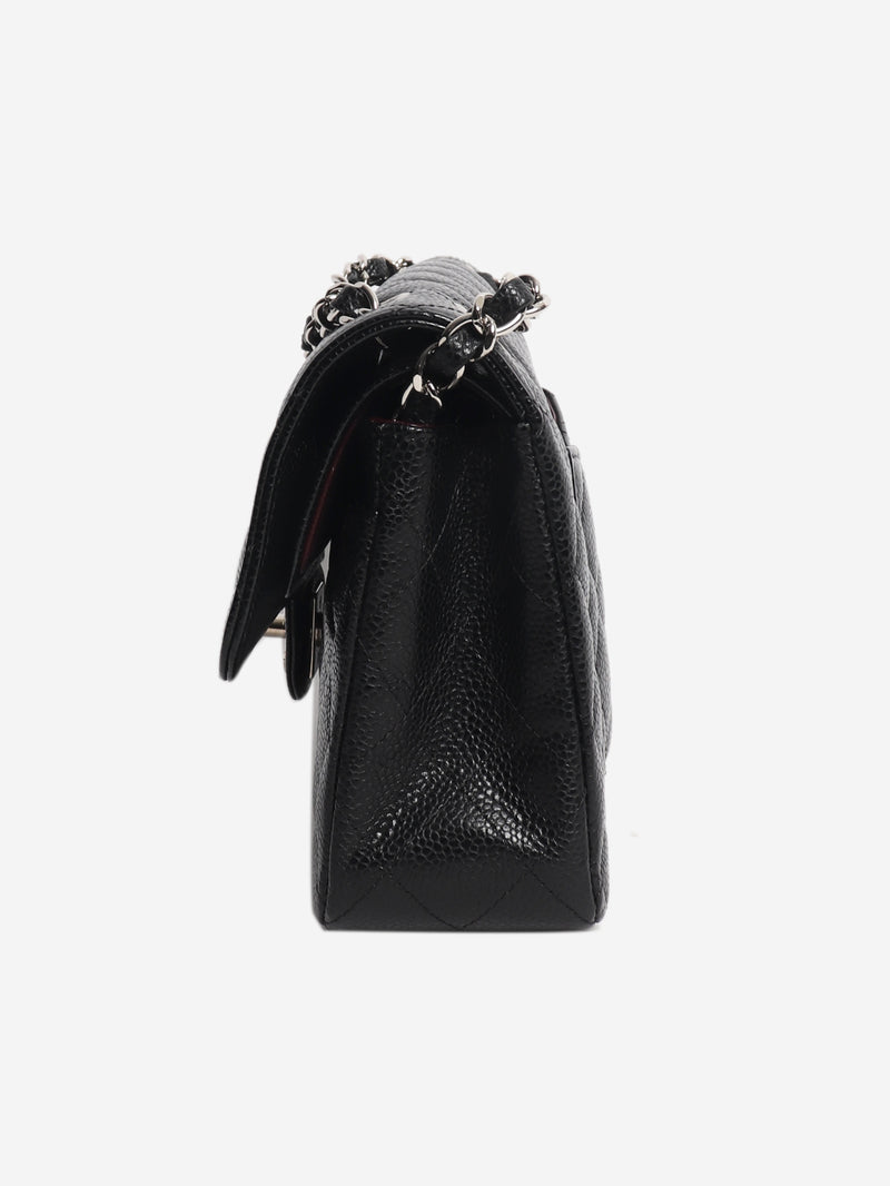 Black 2014 small caviar-quilted Classic Double Flap bag