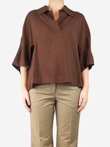 Dries Van Noten Brown speckled blouse - size S